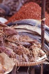 Thai market, dried squid  

