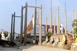  Temple ruins under reconstruction