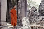  smiling monk, Angkor Wat (ca. 1970)