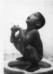 This little guy often came by to use the modern toilet.   He also made his way into some of my later paintings (1970)