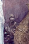 Young Thai friend in previous photos (1970) in painting (portion here)I did  around 1985