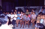  Children watching presentation in southern Thailand.