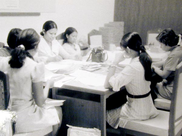 coworkers at the Bangkok municipality in Thonburi.  Don't remember any of their names