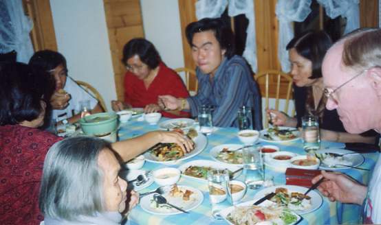 Paul Hobelman (right) and his wife's 88 year old mother
in Thailand recently