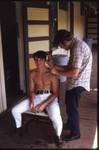 I recognize Jim Pierce. Is that Gaza having his haircut