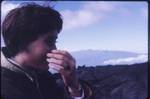 Kitty Proctor on edge of Mauna Loa
